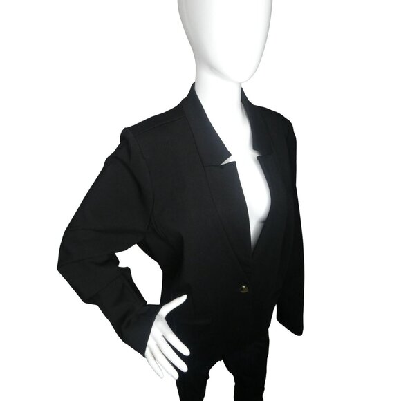 Eloquii The Ultimate Stretch Black One Button Blazer Women's 24 - Picture 2 of 6